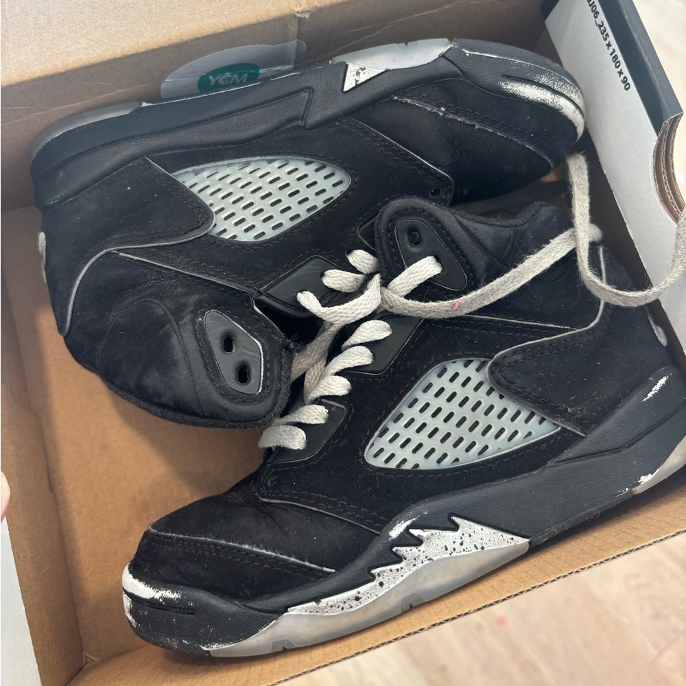 Jordan Black and Gray Kids Sneakers